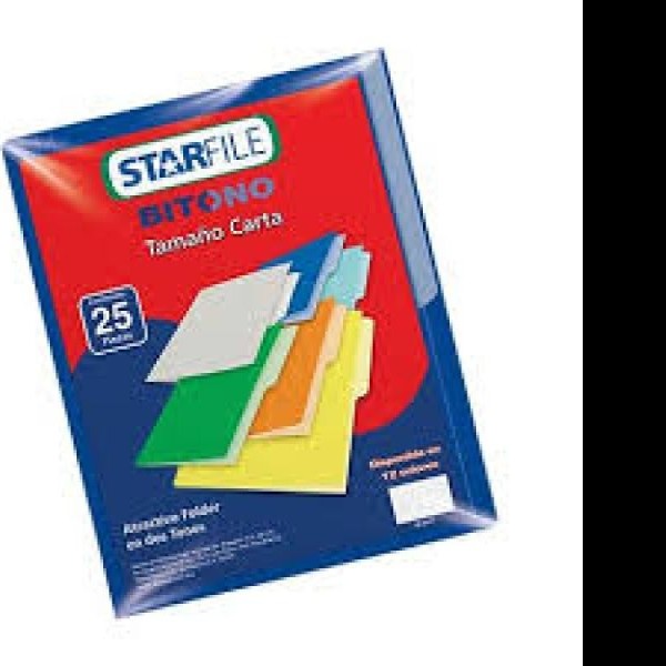 FOLDER BITONO CTA. STARFILE AZUL PAQ. C25 C.20
